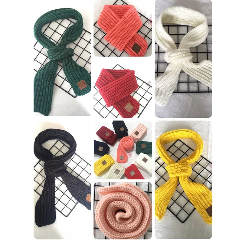 Мода 2019 г. зимние детские шарфы теплый шарф для маленьких мальчиков и девочек