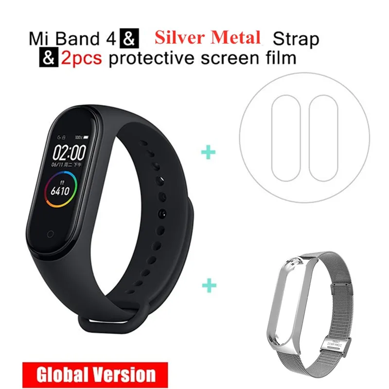 21 Xiao mi Band 4 Smart Band AMOLED сенсорный экран фитнес-трекер пульсометр монотор mi Band 4 глобальная версия шагомер - Цвет: 21