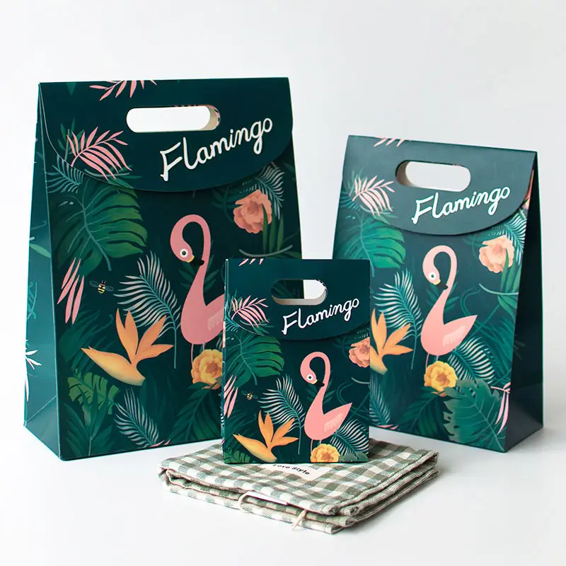 5 шт Фламинго конфеты мешок коробка День рождения бумажная Подарочная сумка