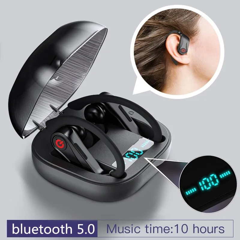 Светодиодный наушники вкладыши TWS Bluetooth V5.0 3D стерео Бас Беспроводной для громкой