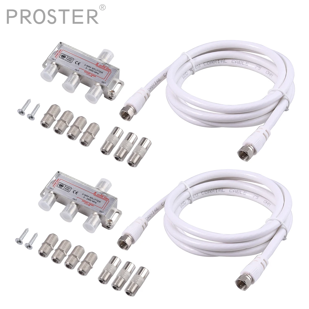 2 шт. тройной распределитель для DVB T и кабеля 5 2500 МГц|Спутниковое ТВ| |