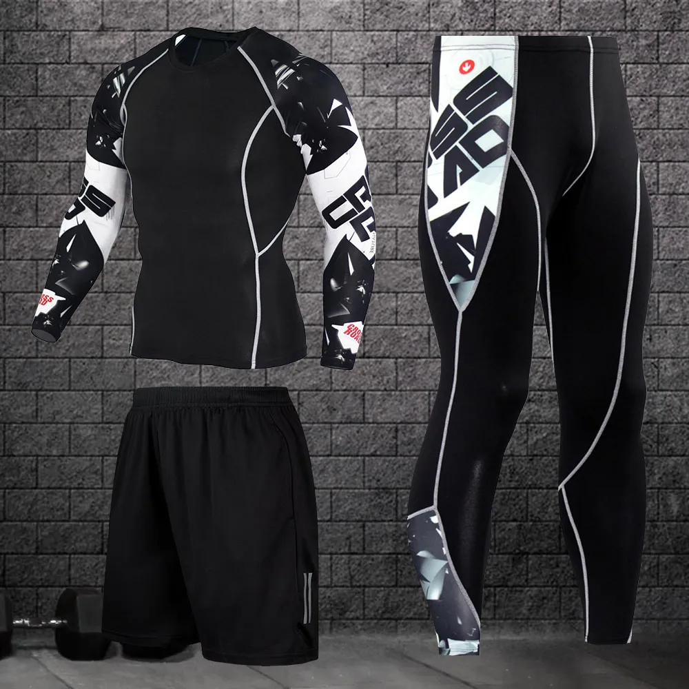 Compression Sport Suits Men Sport Quick Drying Running Clothing Sets Joggers Training Suit Gym Fitness Workout Set