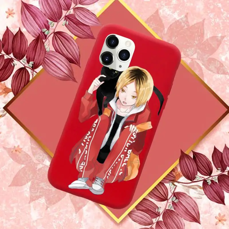 

Kenma Kozume Haikyuu!! Phone Case Red Candy Color for iPhone 11 12 mini pro XS MAX 8 7 6 6S Plus X SE 2020 XR