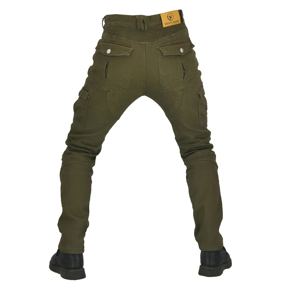 

Motorcycle jeans motorcycle jeans plus velvet windproof warm jeans green blue jeans fashion casual motorcycle pants