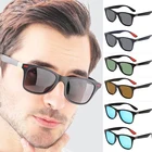 Солнцезащитные очки унисекс поляризационные, квадратные винтажные солнечные очки от известного бренда, солнцезащитные очки polaroid в ретро стиле для женщин и мужчин