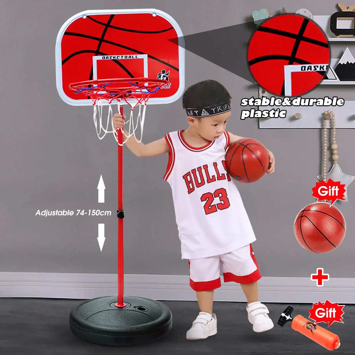

72-150 см регулируемая высота Детские Mimi баскетбольное кольцо обод чистый комплект щит баскетбольная корзина
