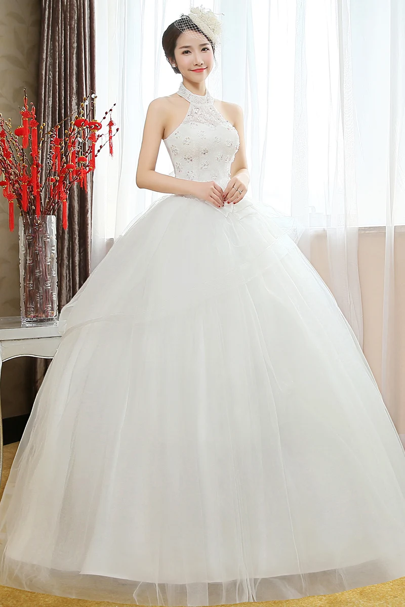 Свадебное платье LAMYA с лямкой на шее новинка 2020 корейский стиль невесты и