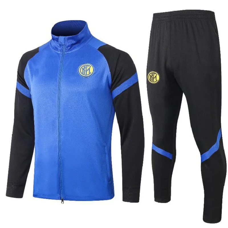 

20 21 INTER Adult Tracksuit LUKAKU Soccer Training Suit set 2020 2021 ERIKSEN BARELLA Football Jacket tracksuit jogging set