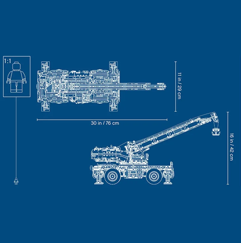 

With Motor Rough Terrain Crane Car Building Blocks Bricks Derrick Freight Elevator Education Kids Christmas Birthday Gift Toys