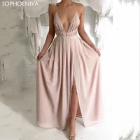 new arrival sexy side slit prom dress deep v neck chiffon special occasion evening party gowns vestidos robes de soir%c3%a9e %d0%bf%d0%bb%d0%b0%d1%82%d1%8c%d1%8f