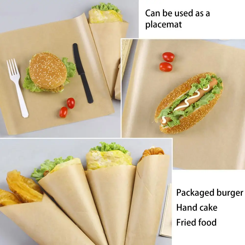 200 шт. коричневая оберточная бумага из крафт бумаги прочная водонепроницаемая