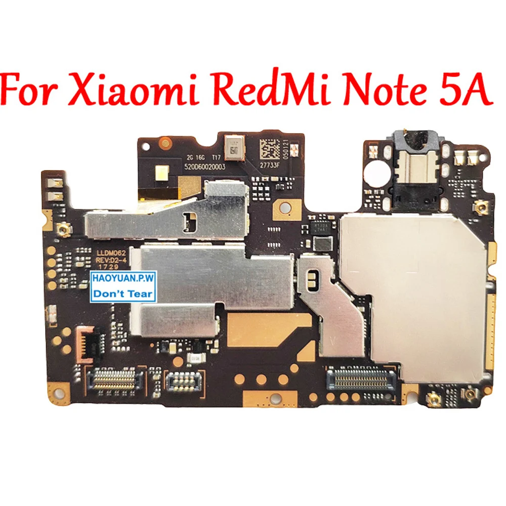 Полная работа оригинальная разблокировка материнская плата для Xiaomi Hongmi Redmi NOTE 5A логическая Монтажная пластина протестирована