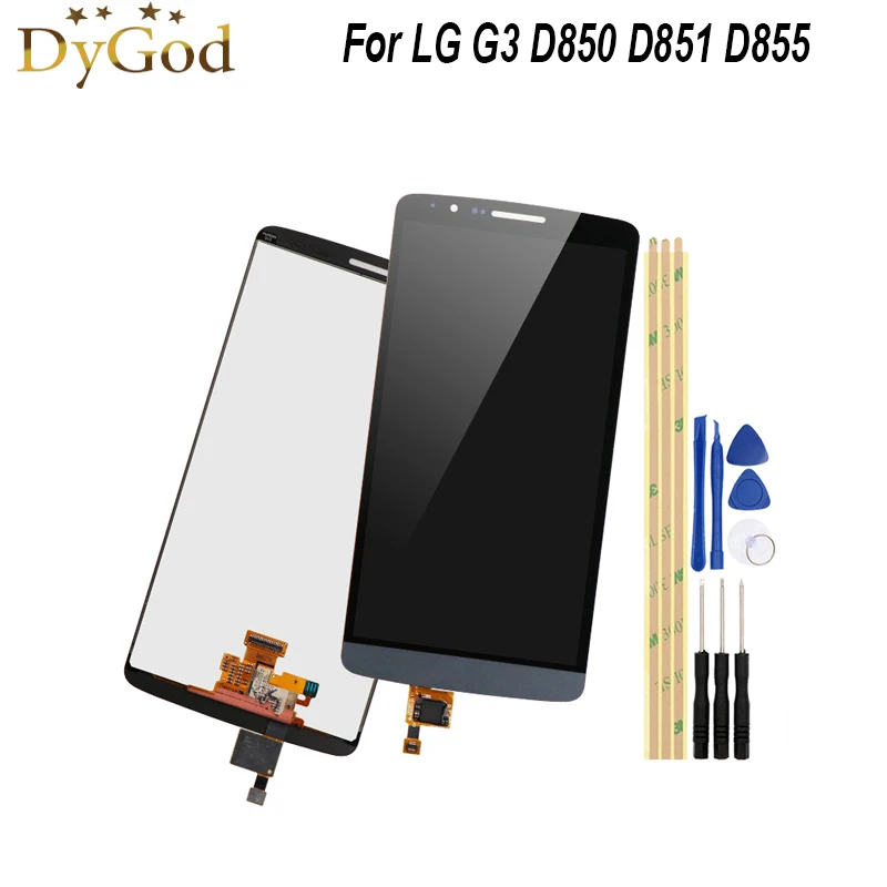 Для LG G3 D850 D851 D855 ЖК дисплей и сенсорный экран 5 дюймов дигитайзер сборка мобильный