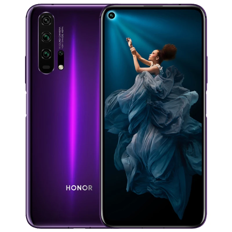 Сотовый телефон Honor 20 Pro 4G LTE 6 26 дюйма 2340X1080 48 МП 5 камер Kirin 980 сканер отпечатка