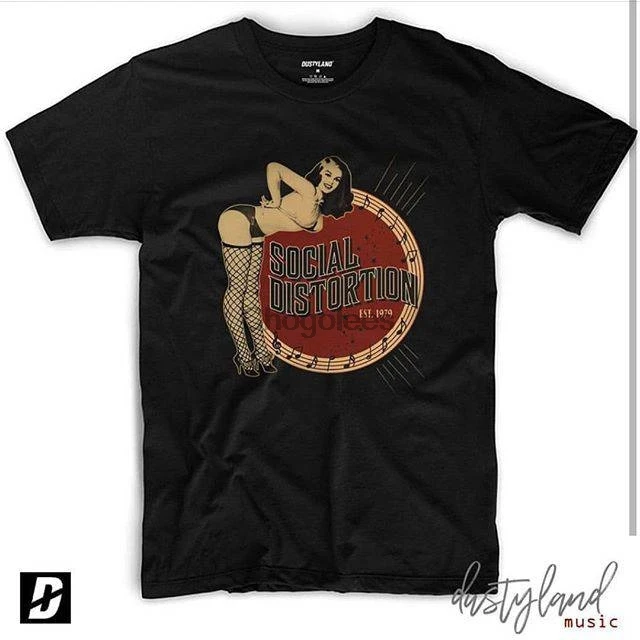 Футболка с музыкальным обзорным изображением группы SOCIAL DISTORTION |