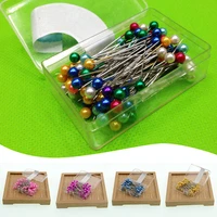 pearl needlesewing accessoriesdiy decorationneedle for clothing pin pins with plastic box diy decoration crafts round head