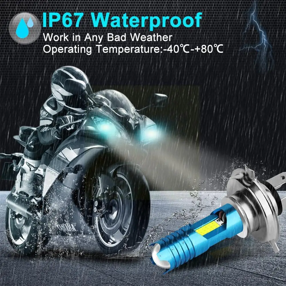 

Автомобильные мотоциклетные фары RGB H4 P15D BA20D, высокая яркость, фонари головного света для скутера, квадроцикла, светодиоды HS1, фары для мопеда...