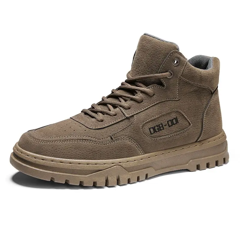 Ботинки в британском ретро стиле Теплые мужские осенние ботинки из плюша на меху