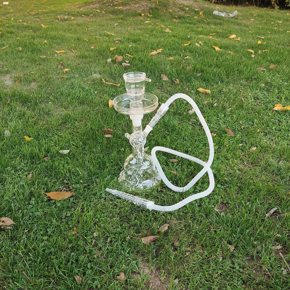 Frosted Design Glass Hookah Shisha Water Pipe Complete Set for Tobacco Nargile Sheesha Accessories |