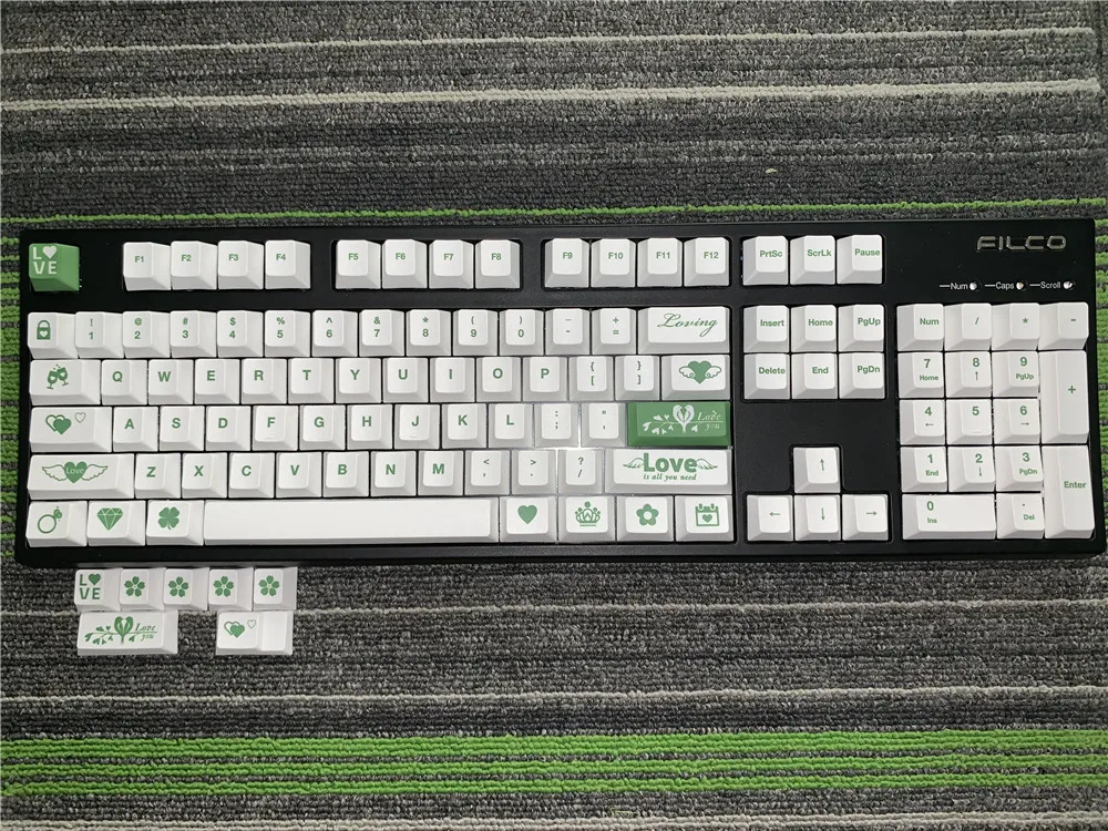 Любовь клавишные колпачки из ПБТ полный Наборы/краситель подкровать keycap/механическая клавиатура Pbt вишня профиль
