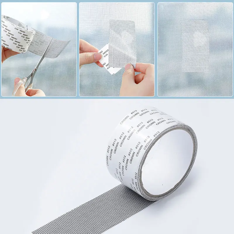 

Window Net Anti-mosquito Mesh Sticky Wires Patch Repair Tape Summer Screen Window Door Mosquito Netting Patch Repair Broken Hole