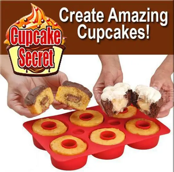 

Cupcake Secret Silicone Cake Mold/Live Bottom Sandwich Cake Mold Live Bottom Muffin Sandwich Cake Mold