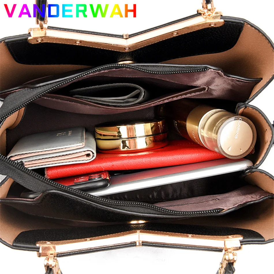 Элегантные женские сумки высококачественные кожаные Наплечные через плечо для