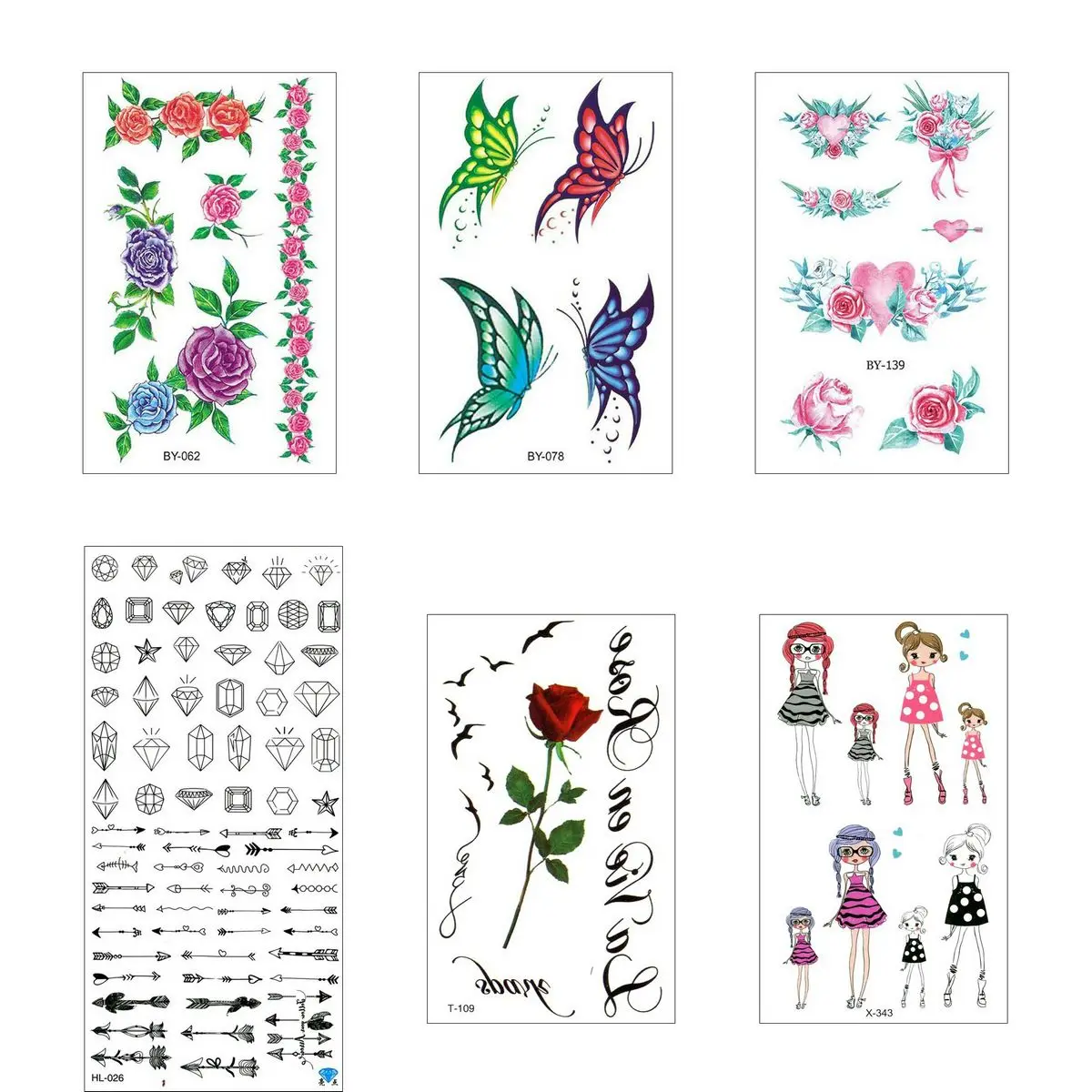 

6PCS/Lot Tattoo Stickers Men Tatoo Waterproof Sticker Kids Chest Temporary Man Fake Tatto Tatu Tattoos Temp Temporaria Tattos