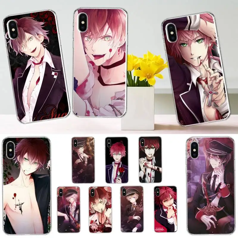 

Diabolik Lovers anime Phone Case Transparent soft For iphone 12 11 13 7 8 6 s plus x xs xr pro max mini