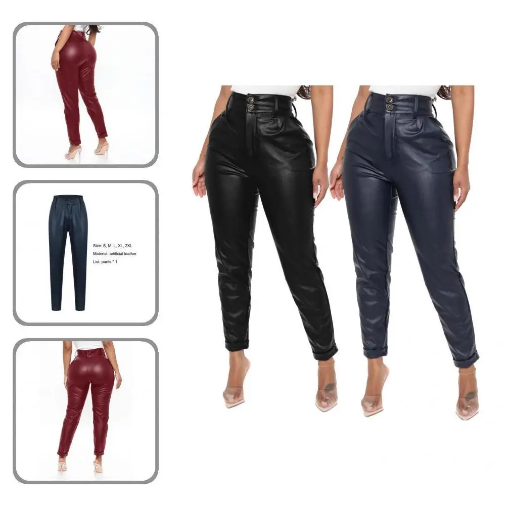 

Простые гладкие свободные брюки с завышенной талией для путешествий