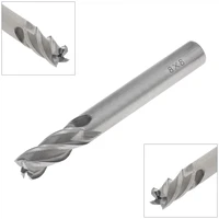 8mm 4 flute hss aluminum end mill cutter with extra long straight shank for mold