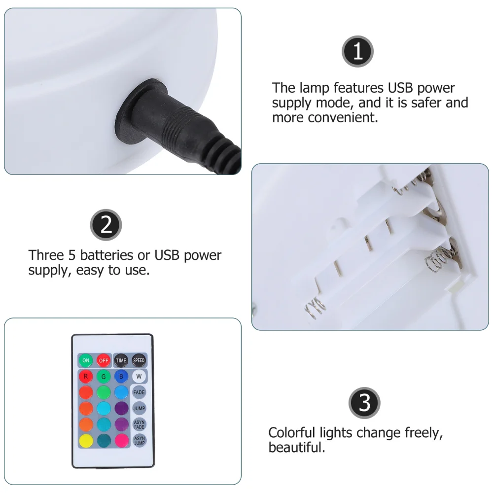 

USB Charging Night Lamp Decorative Tree Shape Light Colorful LED Lights