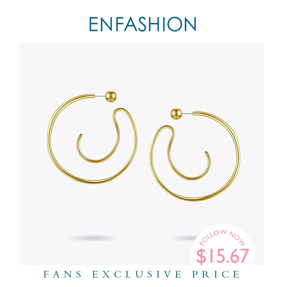ENFASHION большие круглые серьги кольца для женщин аксессуары золотого цвета