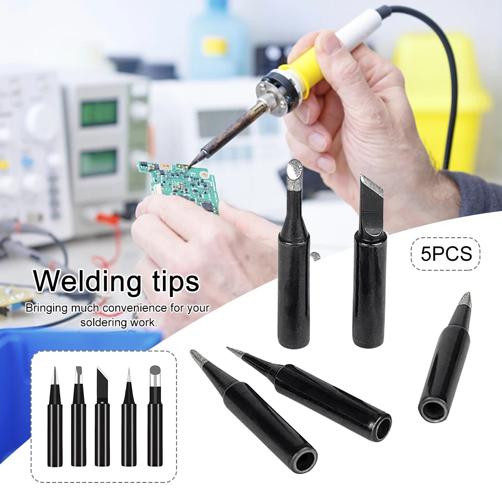 

5pcs I K B 3C 2.4D Universal Repair Soldering Station Solder Iron Welding Tip Head Top Sting BGA Lead-free Tools 936 937 938