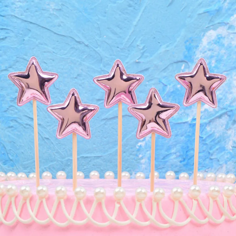 Корона Звезда торт Топпер День рождения кекс флаг для детского душа Свадьба