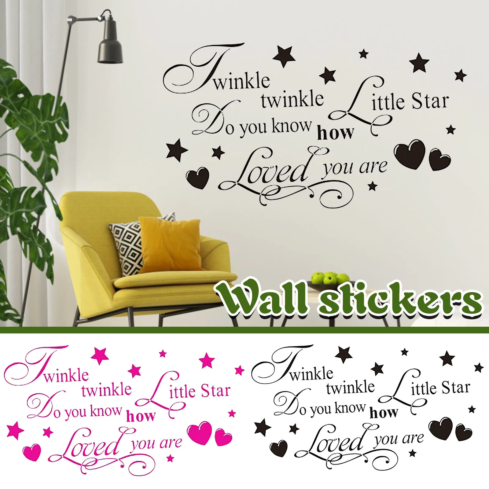 

Living Room Decoration Flower Vine Butterfly English Proverbs Wall Sticker Love Butterfly Flower Wall Home Art Sticker Decor