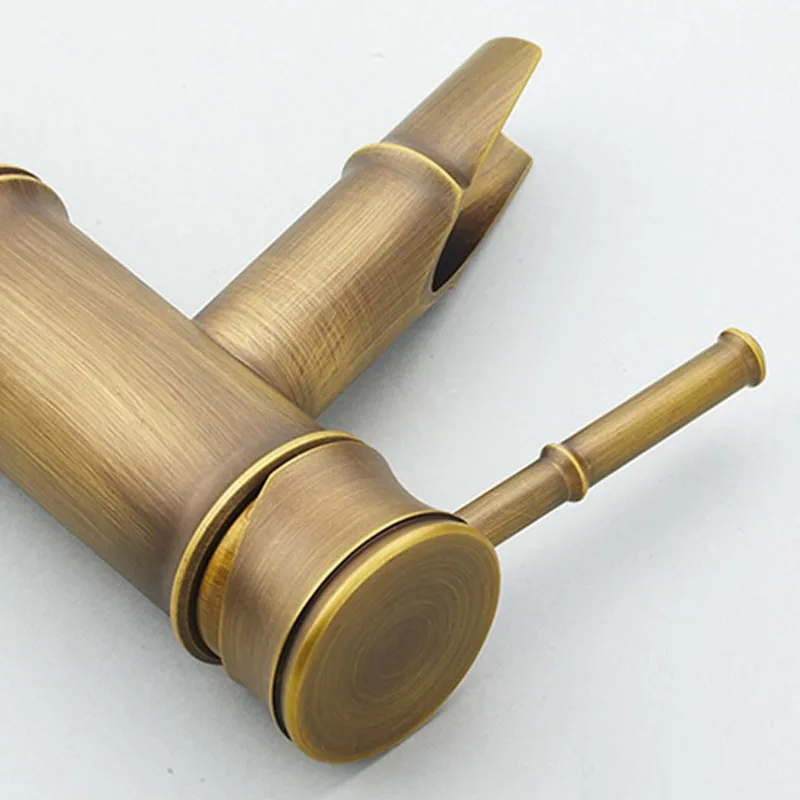 WASOURLF смеситель для ванной комнаты винтажный стиль латунь одна ручка горячая и