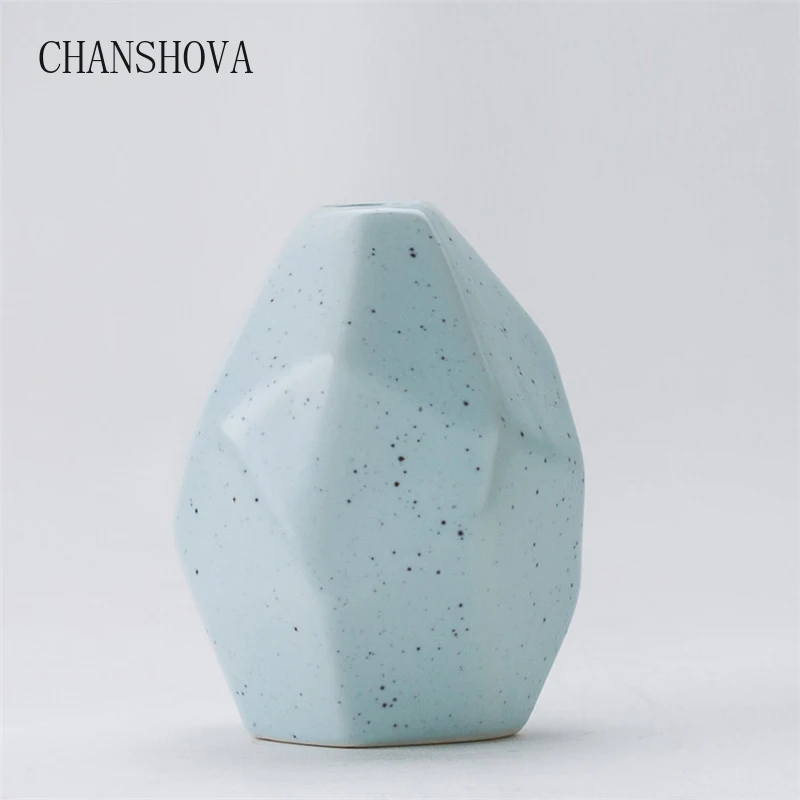 Современные Простые однотонные керамические вазы CHANSHOVA для цветов офисный декор