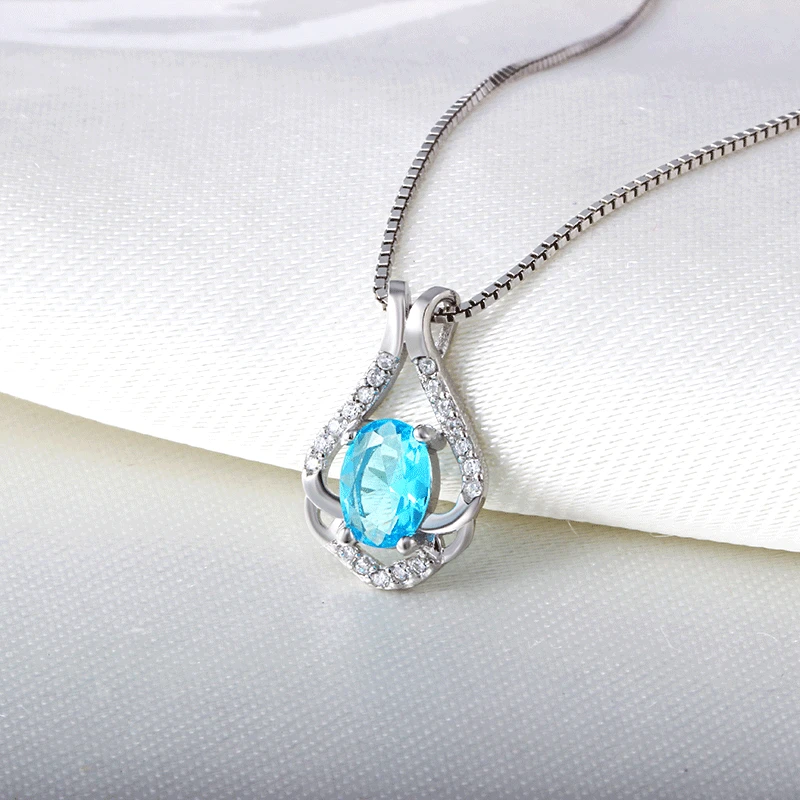 Изысканные ювелирные изделия настоящее Серебро S925 пробы Подвеска для женщин