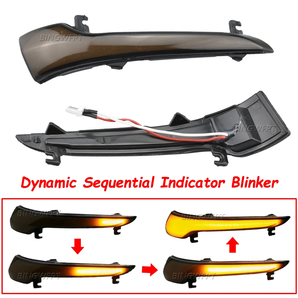 

2pcs/lot LED Dynamic running water Blinker Indicator Rearview Mirror Turn Light for LADA GRANTA