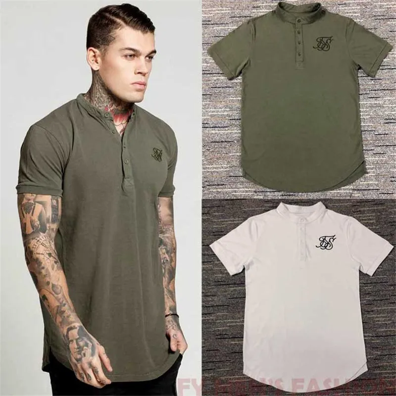 

2020 summer men's cotton silk siksilk t-shirt Kanye West T-shirt short-sleeved hip hop T shirt top mens Longline T-shirt with