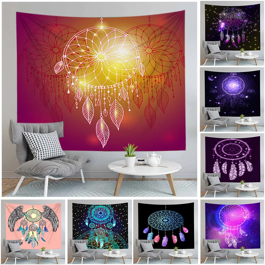 Настенный Коврик в стиле бохо Ловец снов гобелен коврик для йоги модная ткань