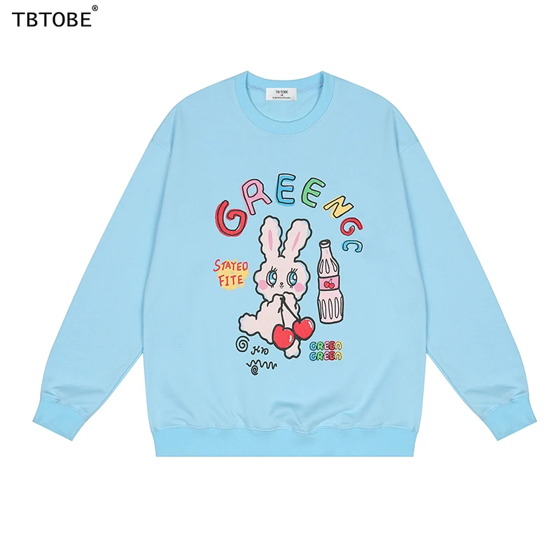 

TB Branded hoodie round neck top clothes unisex sweatshirt for winter hoodies clothing with cartoon printing free ship big size