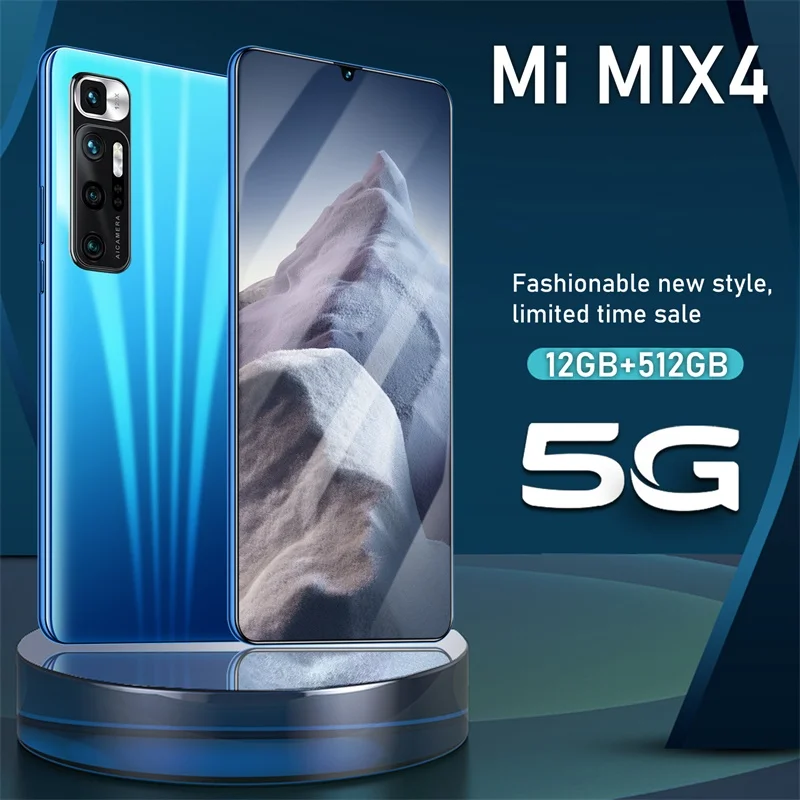 

Origina Mi MIX4 2021 Latest Smartphone 6.26 inch Android10-Core 12GB+512GB 5000mAh Mobile Phone 4G/5G Network Celular Cell Phone