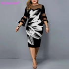 Новинка 2021, черные летние сексуальные сетчатые платья средней длины, бесплатная доставка, 4xl женское вечернее платье, Элегантные Длинные повседневные платья