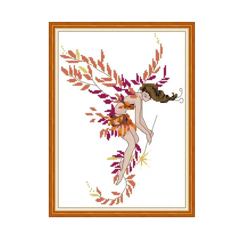 Joy Sunday Chinese Cross Stitch Kits Fairy Patterns Aida Fabric 14ct Printed Canvas DMC DIY Embroidery Kit Needlework Home Decor | Дом и сад
