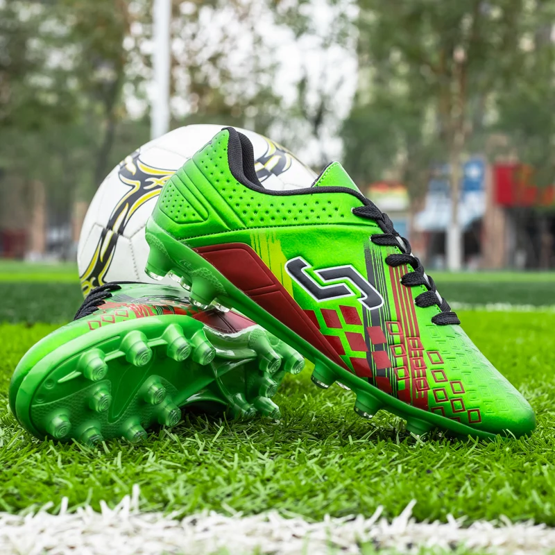 2020 Новая Мужская футбольная обувь зеленая желтая подростковые футбольные