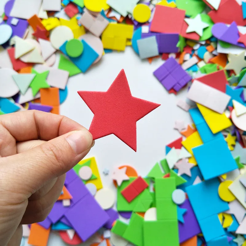 1000/900 шт. пенные наклейки геометрический паззл самоклеющиеся Ева стикеры детские