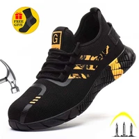 breathable lightweight man work shoes non slip anti piercing brand safety shoe women wteel toe work shoes