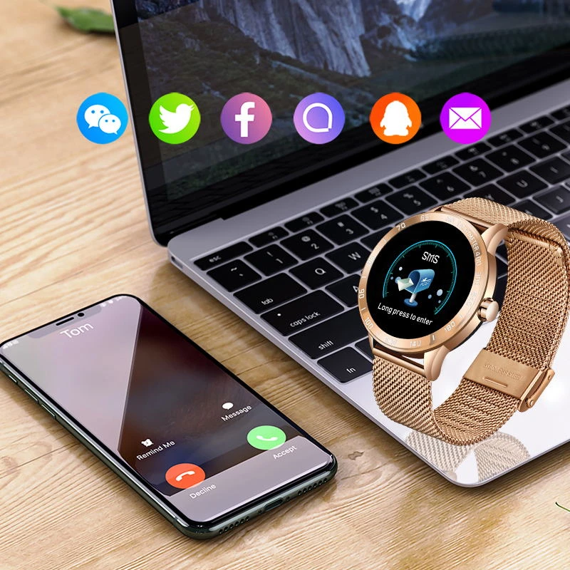 Умные часы LIGE для мужчин смарт с пульсометром монитором кровяного давления